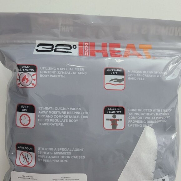 NEW 32 Degrees Womens 2 Base Layer Pants Black M Retention & Stretch - Picture 3 of 7